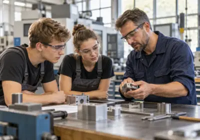Lernen in einer technischen Werkstatt