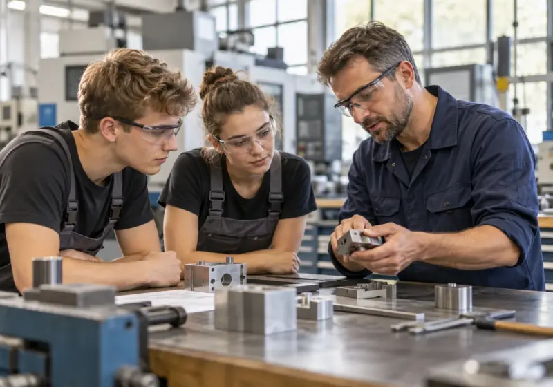 Lernen in einer technischen Werkstatt